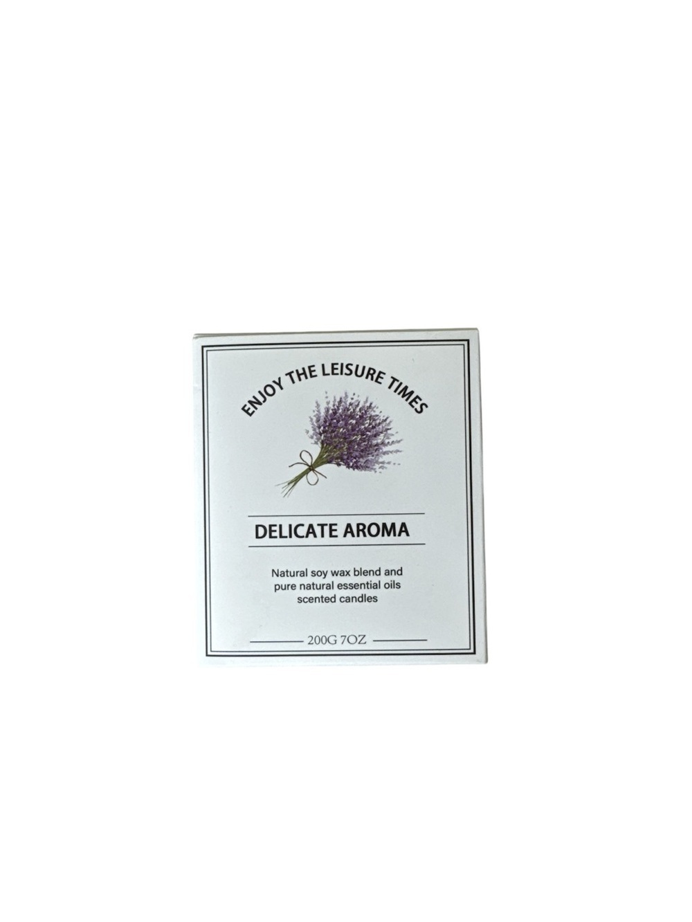 Lavender Scented Candle Natural Soy Wax Blend Essential Oils 7oz 200g New